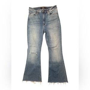 Hudson Holly Flare Jeans Women’s 27 Distressed Raw Hem Denim